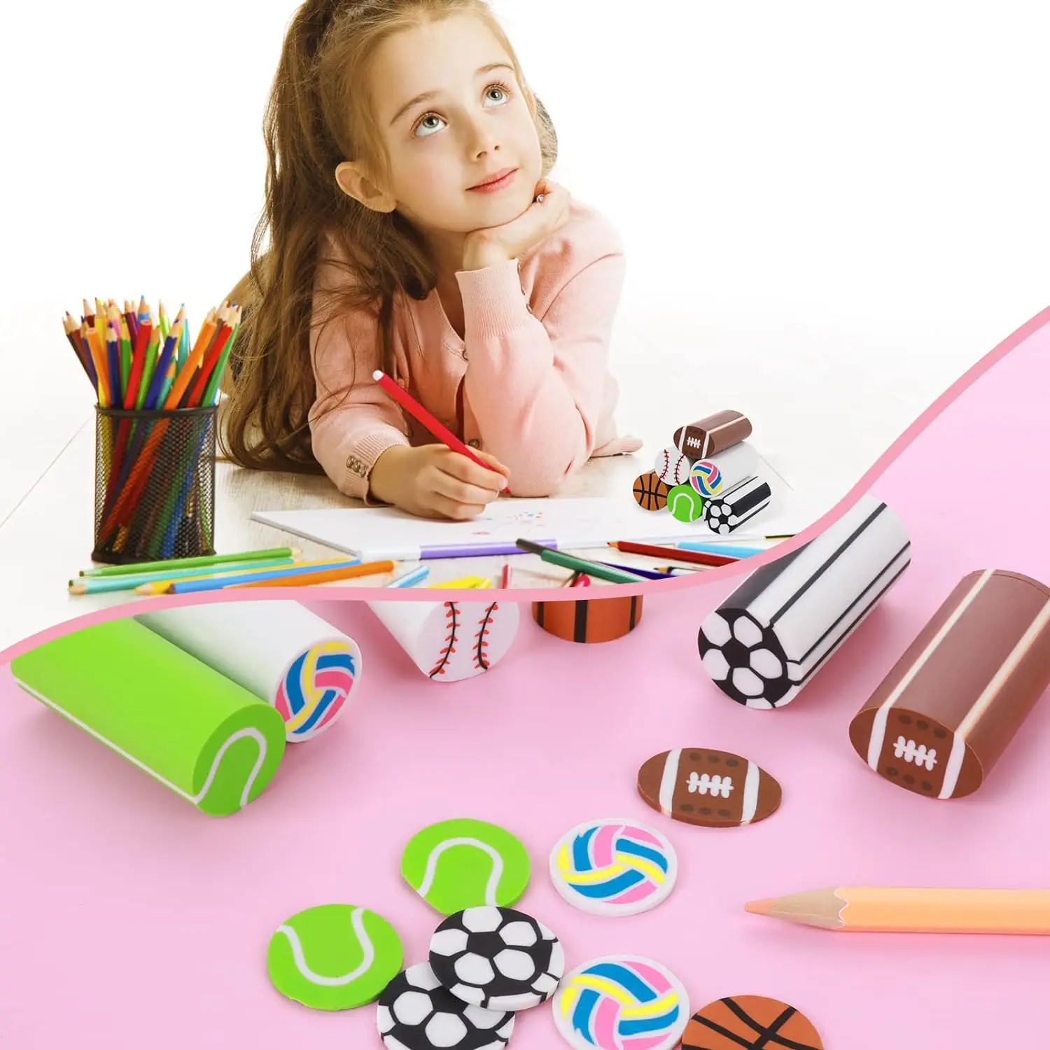 Рисунок 5 - Ластики с милыми мячиками