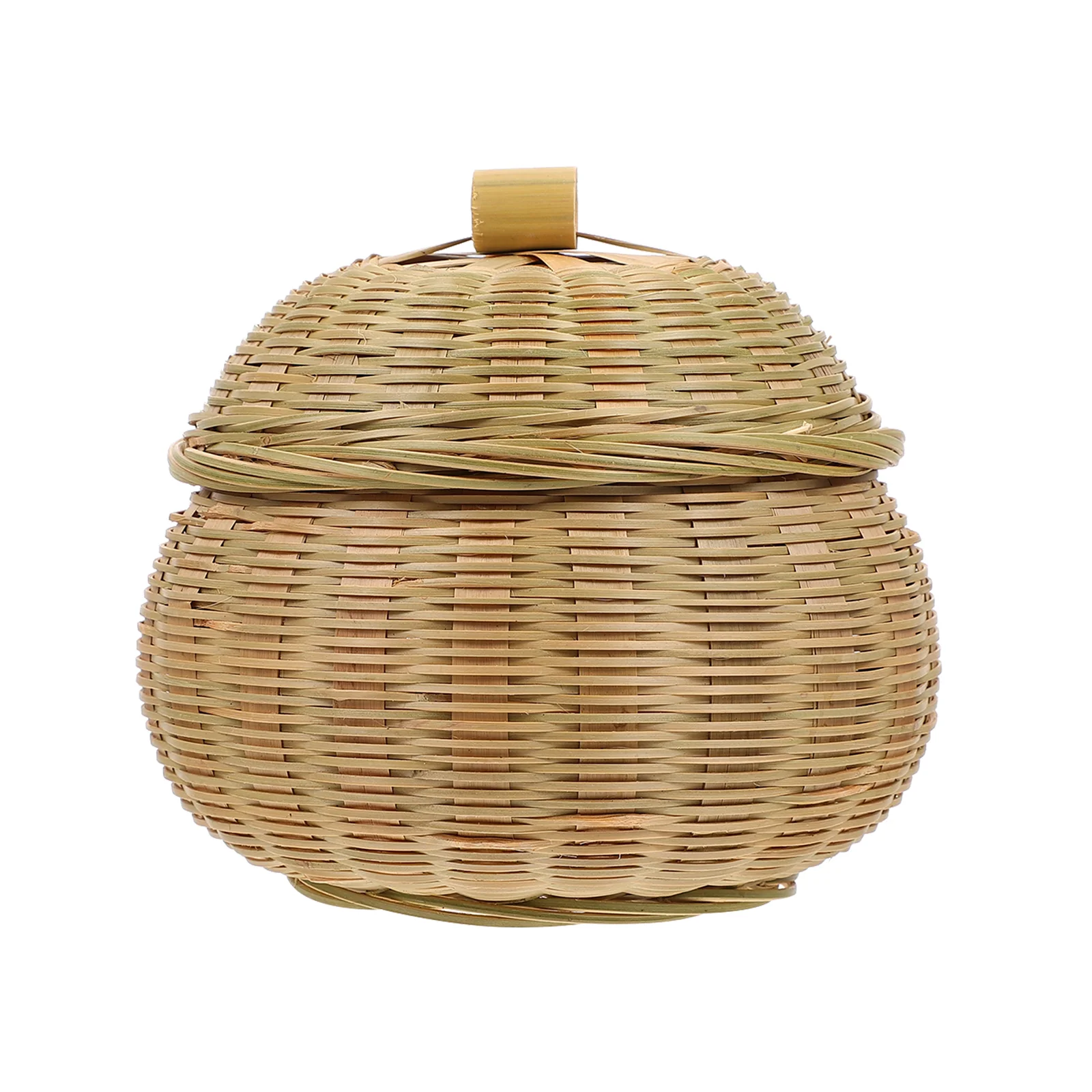

Basket Storage Woven Egg Rattan Bamboo Baskets Fruit Wicker Lid Round Tray Decorative Serving Holder Bowls Chicken Bread Bowl