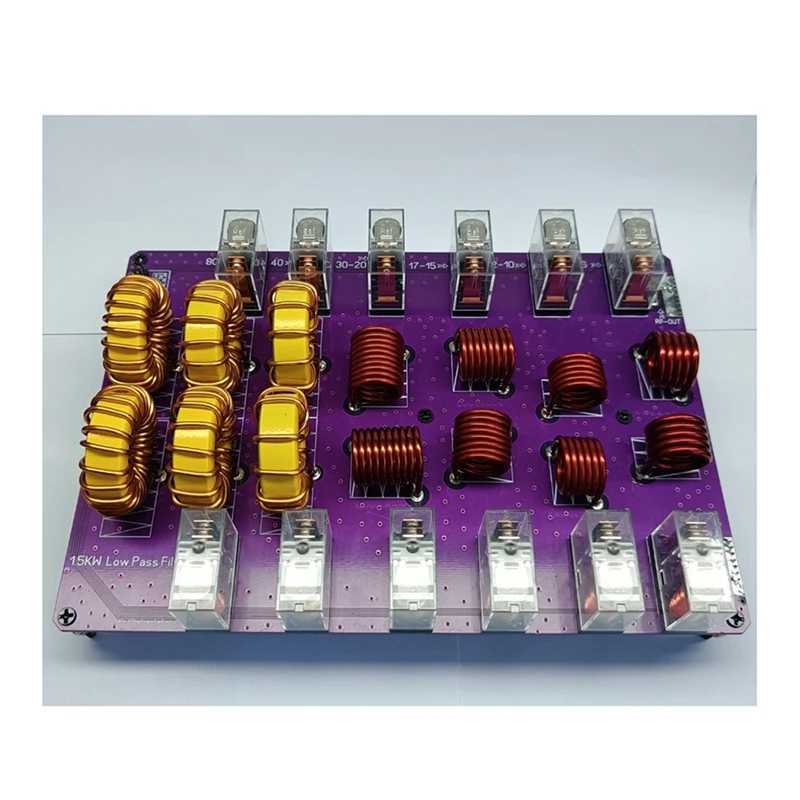 Lowpass Filter Board Shortwave HF 10 Band Low-Pass 1500W 50Ohm 1.8-54MHZ Support SSB CW FM For RF Amplifiersradio Durable