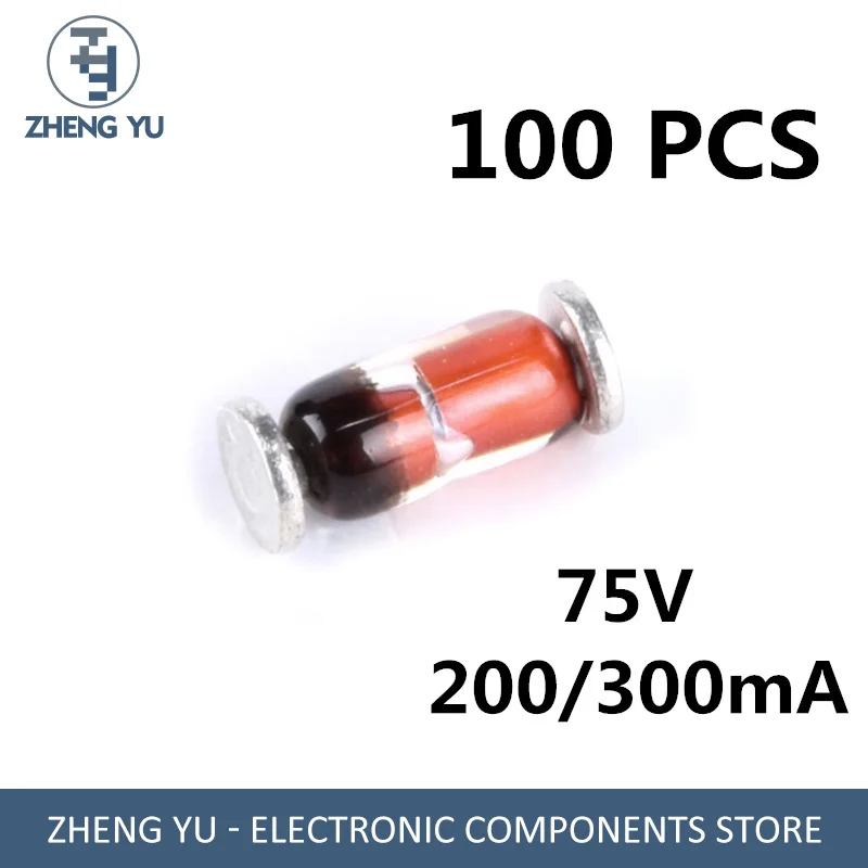 100 шт LL4148/1N4148 LL4148-GS08 SOD-80 LL-34 1206 75V 200/300mA, патч-переключатель, Диод
