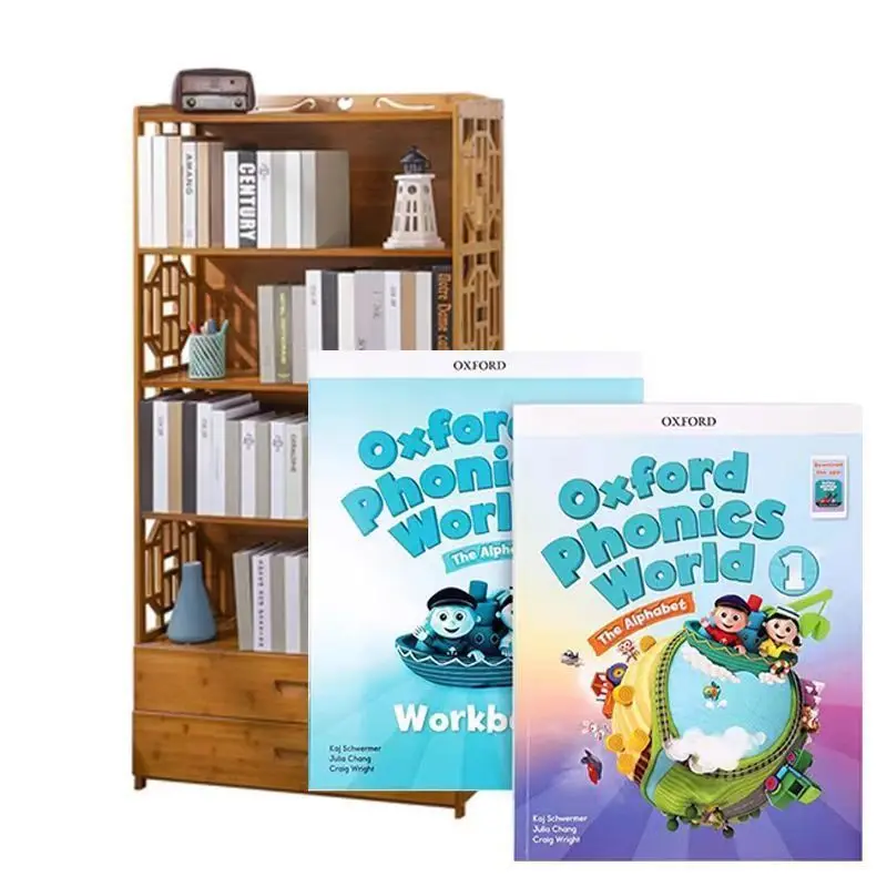 Фото 10 книг для детей по изучению английского языка: Oxford Phonics World, уровни 1/2/3/4/5, книги для чтения, рабочие тетради, учебные пособия для детей №1