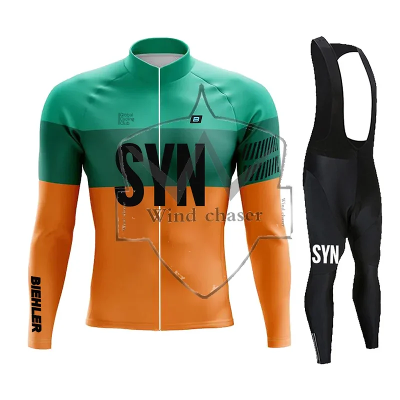 

2024 BIEHLER SYN велосипедная мужская одежда с длинным рукавом Велоспорт Горный велосипед Джерси Униформа дорожная куртка брюки гелевый велосипедный Костюм спортивный комплект