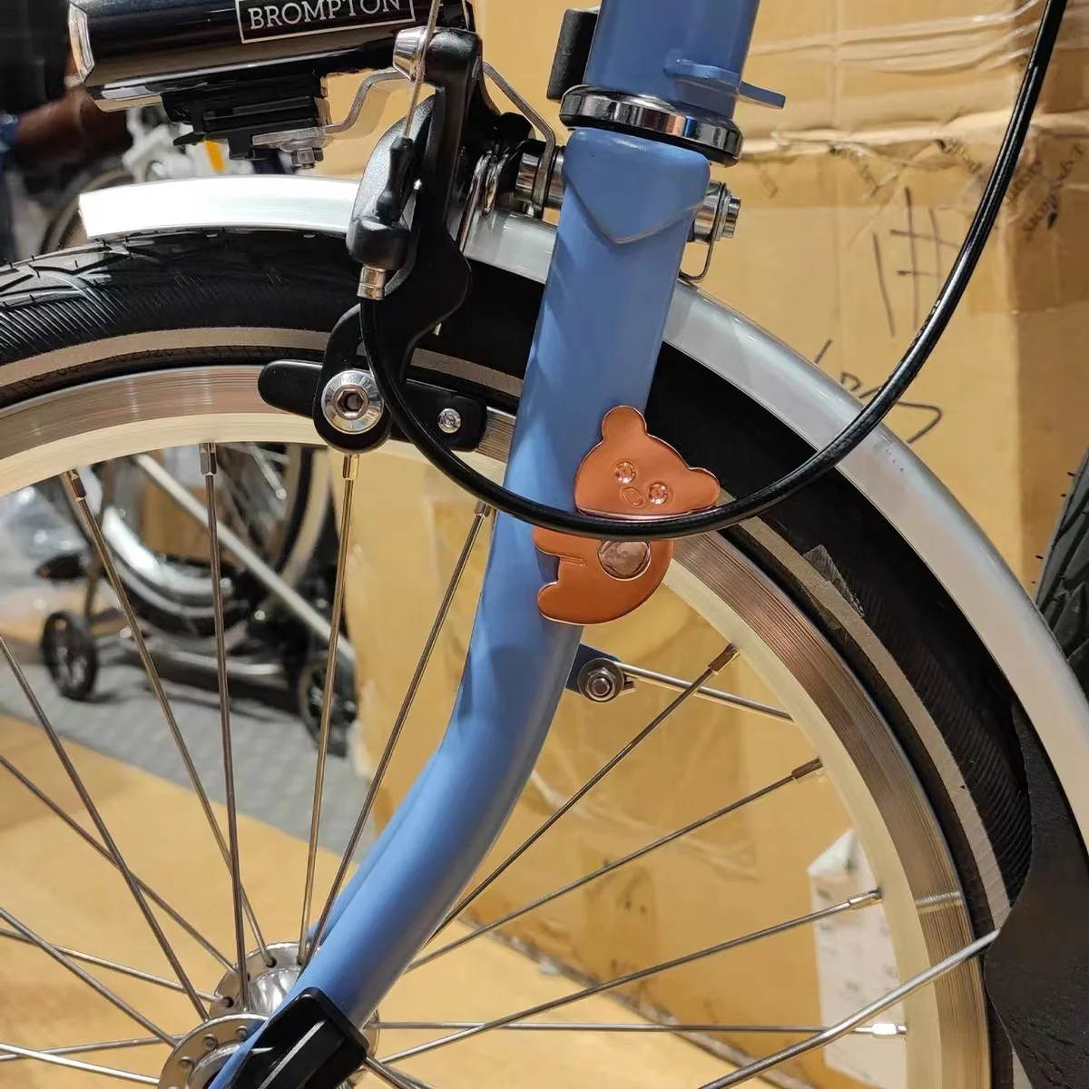 Стопор DCCH Bear для Бромптона идеальное сочетание Передняя защитная пластина вилки