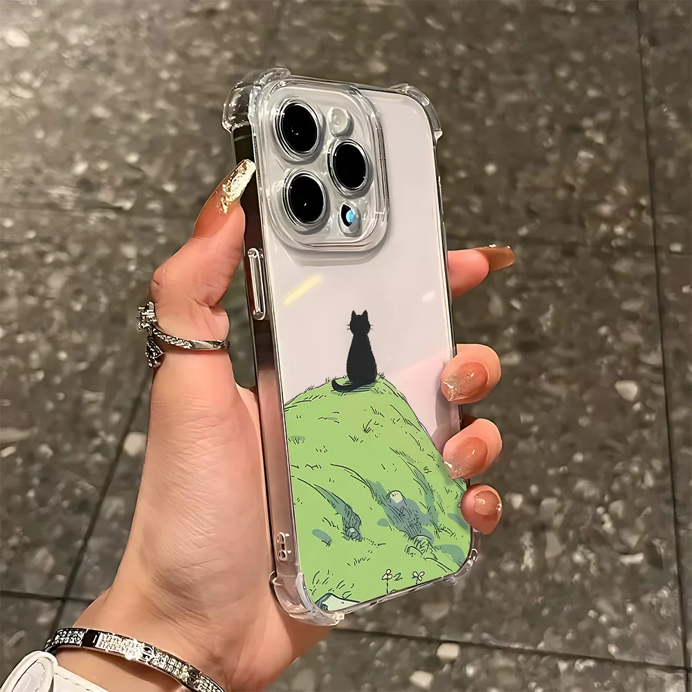 Фото Для iPhone 17 16 15 14 13 12 11 Pro Xs Max Air 16e 7 8 6 6s Plus XR SE 2020 2022 Чехол Green Hill Силиконовый противоударный чехол №3