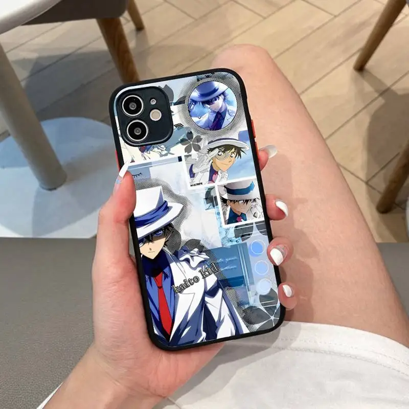 

Detective Conan Anime Phone Case for iPhone 14 11 12 13 Mini Pro Max 8 7 Plus X XR XS MAX Translucent Matte Cover