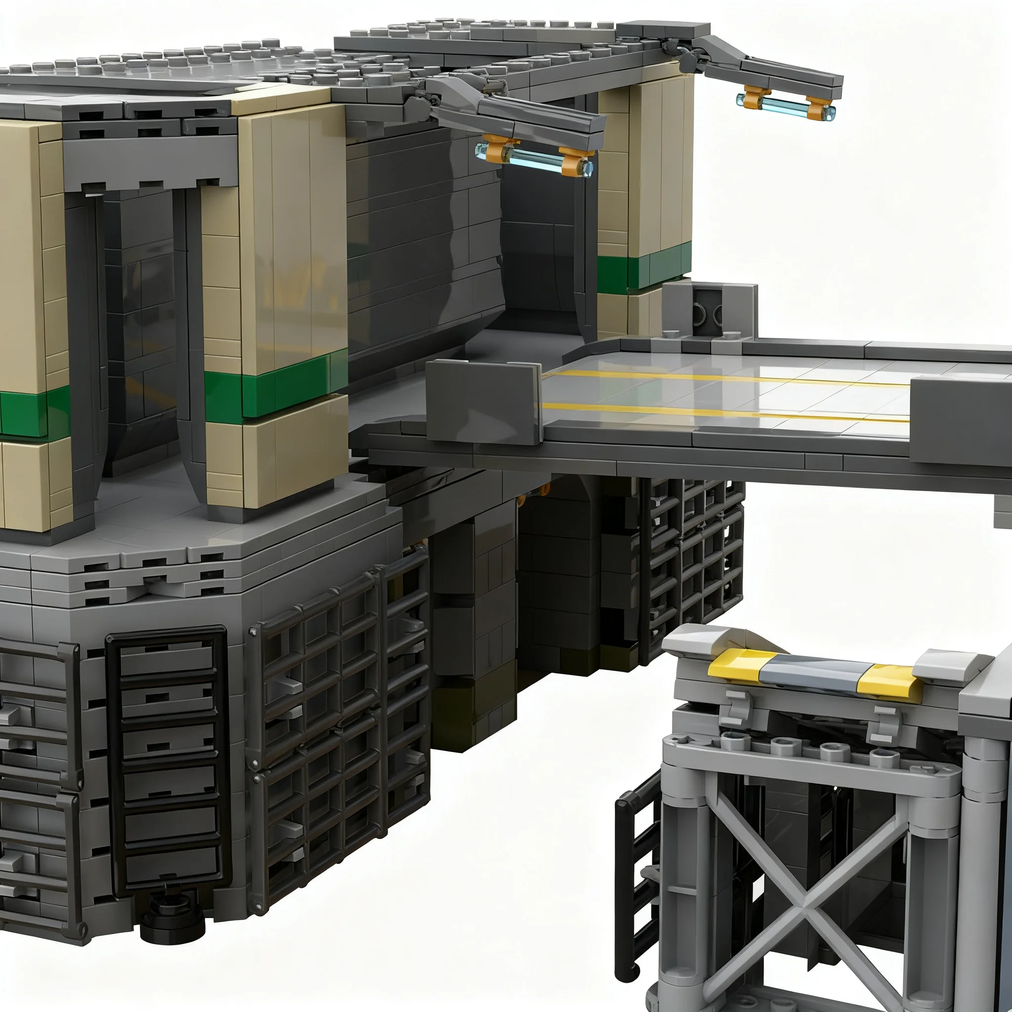 Фото 2693 детали MOC Halo 3 - Модель башни с мечом «Яма». Архитектурные строительные блоки. Идея для творческого сборки своими руками. Образовательный набор для демонстрации. Подарок на день рождения. №3