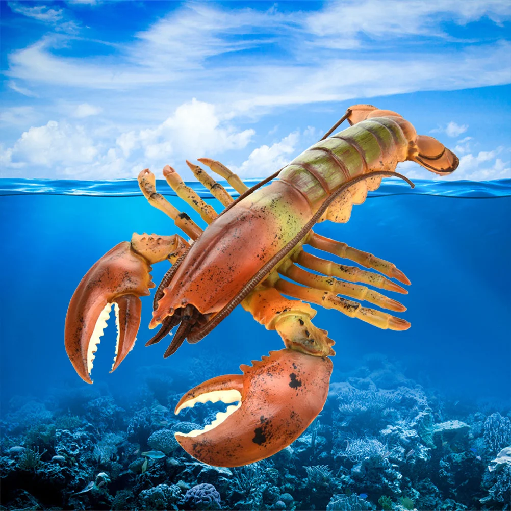 

1pc Children's Puzzle Model Toys Simulation Lobster Model for Kids Children Baby (Light Color Boston Lobster)
