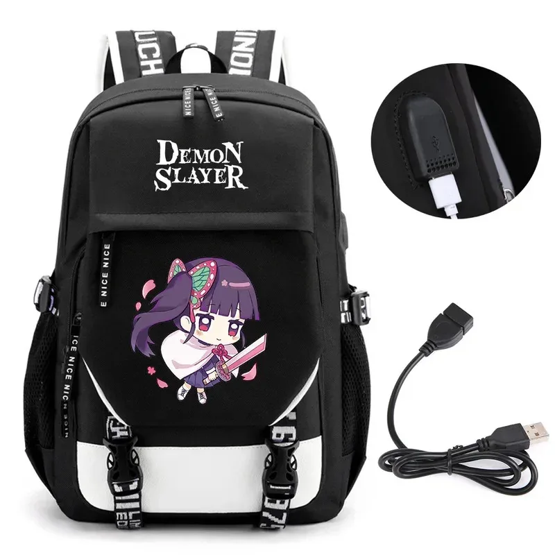 Аниме Demon Slayer Kamado Nezuko рюкзак школьные сумки для книг Mochila дорожная сумка с USB-портом для ноутбука подарок для мальчиков и девочек NM25 (art.: 3920d22bbb1ce) - 3920d22bbb1ce