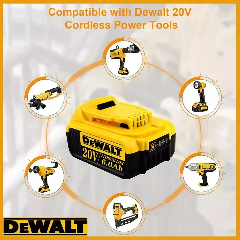 100% оригинал Dewalt DCB606 DCB609 DCB205 DCB206 DCB209 DCB182 аккумулятор для беспроводного