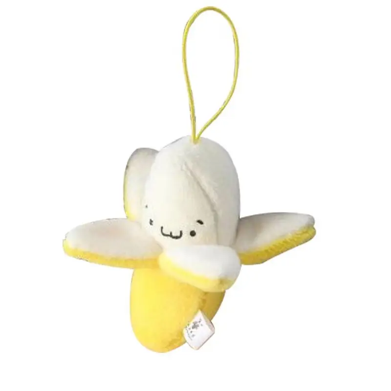 

3Pcs Peeled Banana Keychain Plush Pendant Bag Ornaments Cute Children's Cartoon Banana Plush Toy Creative Pendant