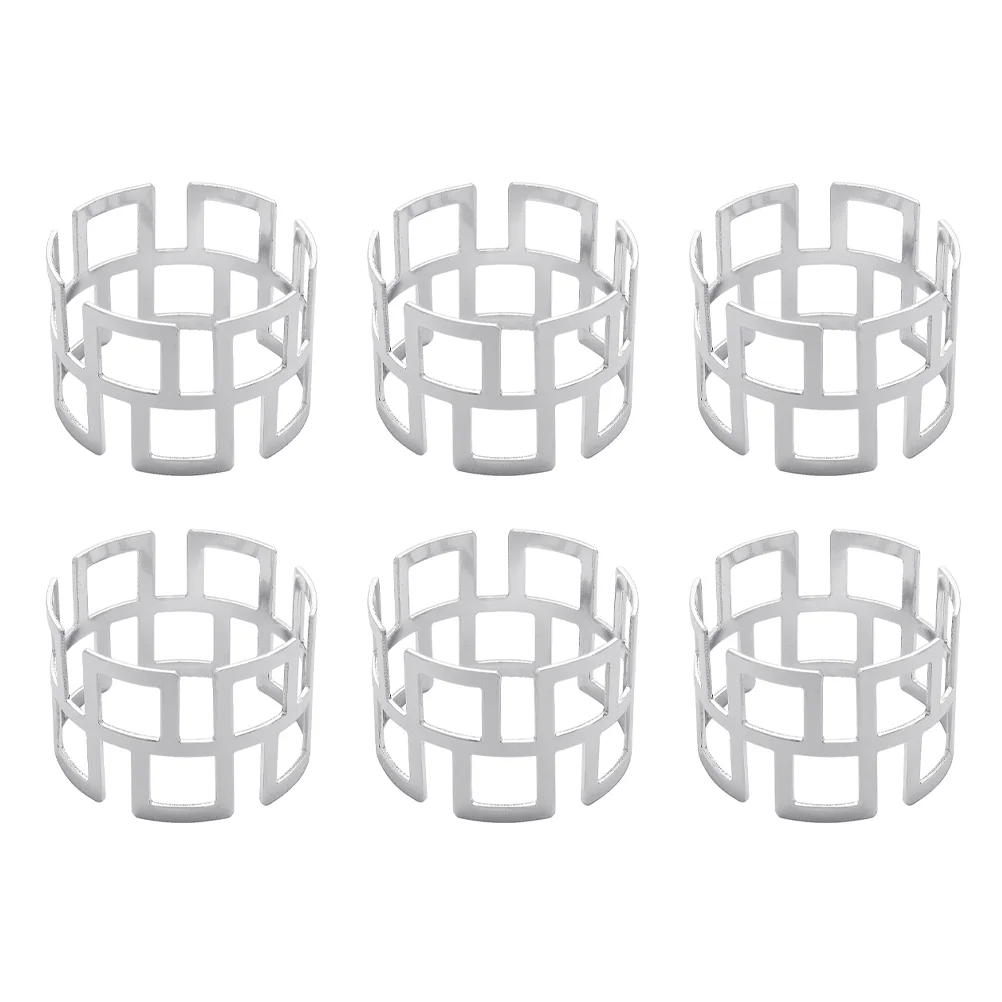 

6Pcs Hollow-out Napkin Rings Hotel Napkin Circles Dining Table Settings