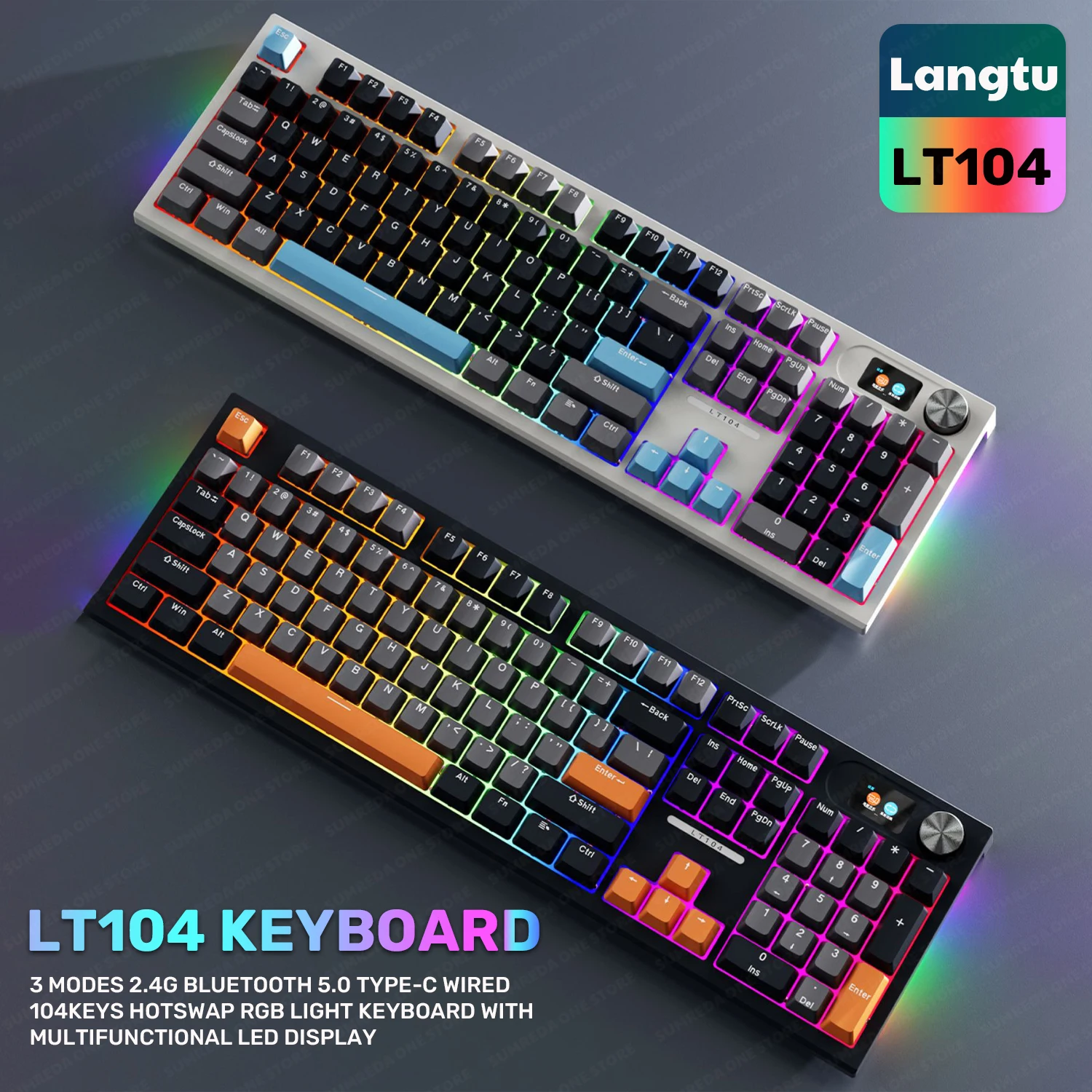 Клавиатура Langtu LT104 игровая Механическая Проводная, 2,4 клавиши, ГГц