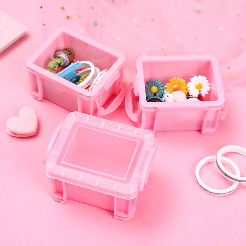 

Коробка для хранения розового цвета в форме сердца для девочек, креативная портативная мини-шкатулка для колец, серег, ювелирных изделий, ко...