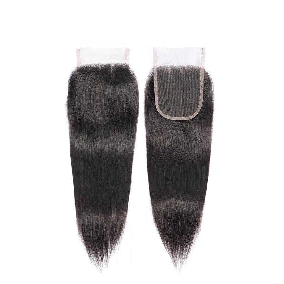 Искусственные волосы Alipretty 100% человеческие с застежкой 4x4 прозрачной кружевной