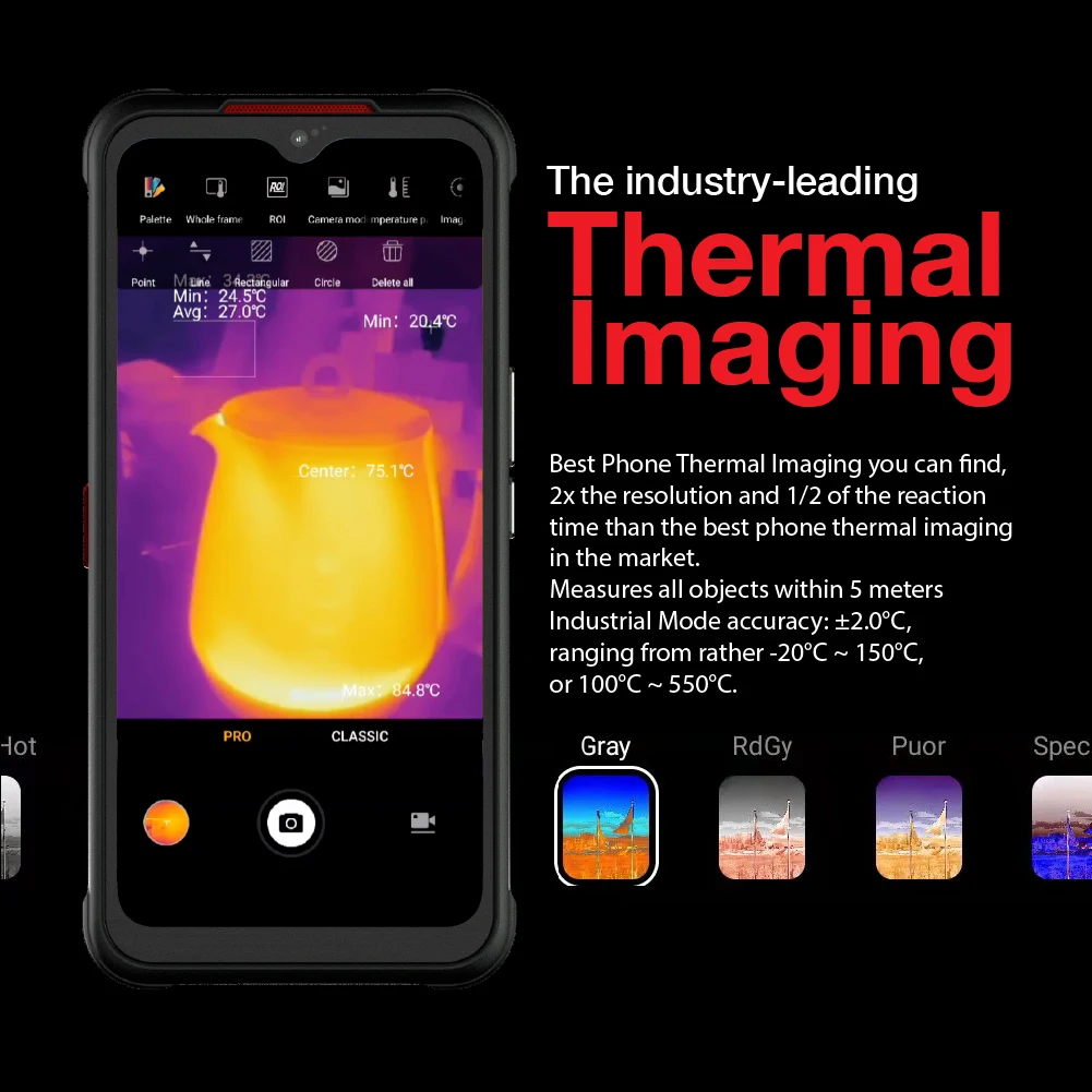 agm glory pro 5g rugged phone 6200mah smartphone military thermal imaging mobile phones 8gb 256gb night vision cellphone nfc free global shipping