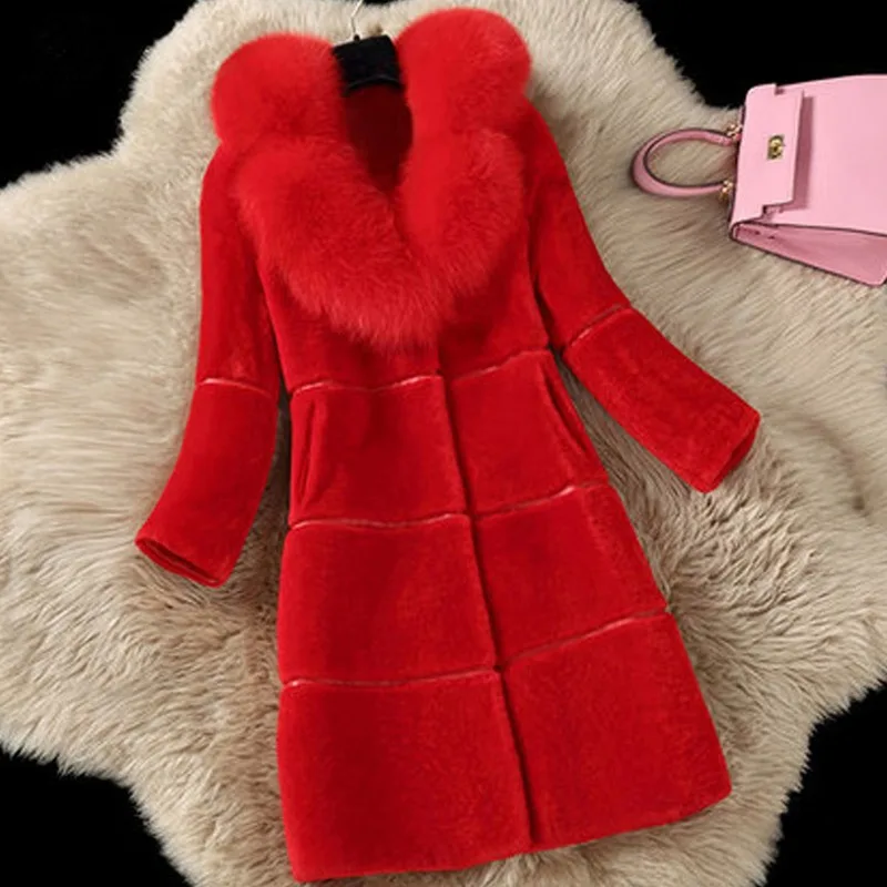 Fashion Women's Winter Coats Women's Artificial Coats Pure Colors Elegant Thick Warm Fashion Coats Long Vacation Coats 2022 New