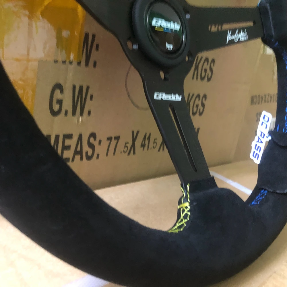 14-дюймовый руль JDM Racing Greddy Rally Drift замшевый кожаный Volantes для VW BMW Toyota Honda