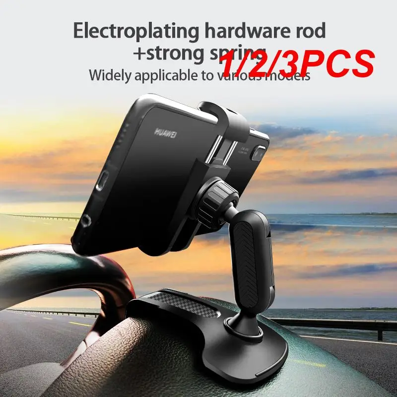 

1/2/3PCS Car Dashboard Mount Phone Holder Stand Clip on Cradle Universal Cell Phone GPS Support Clip Bracket Rotatable For Phone