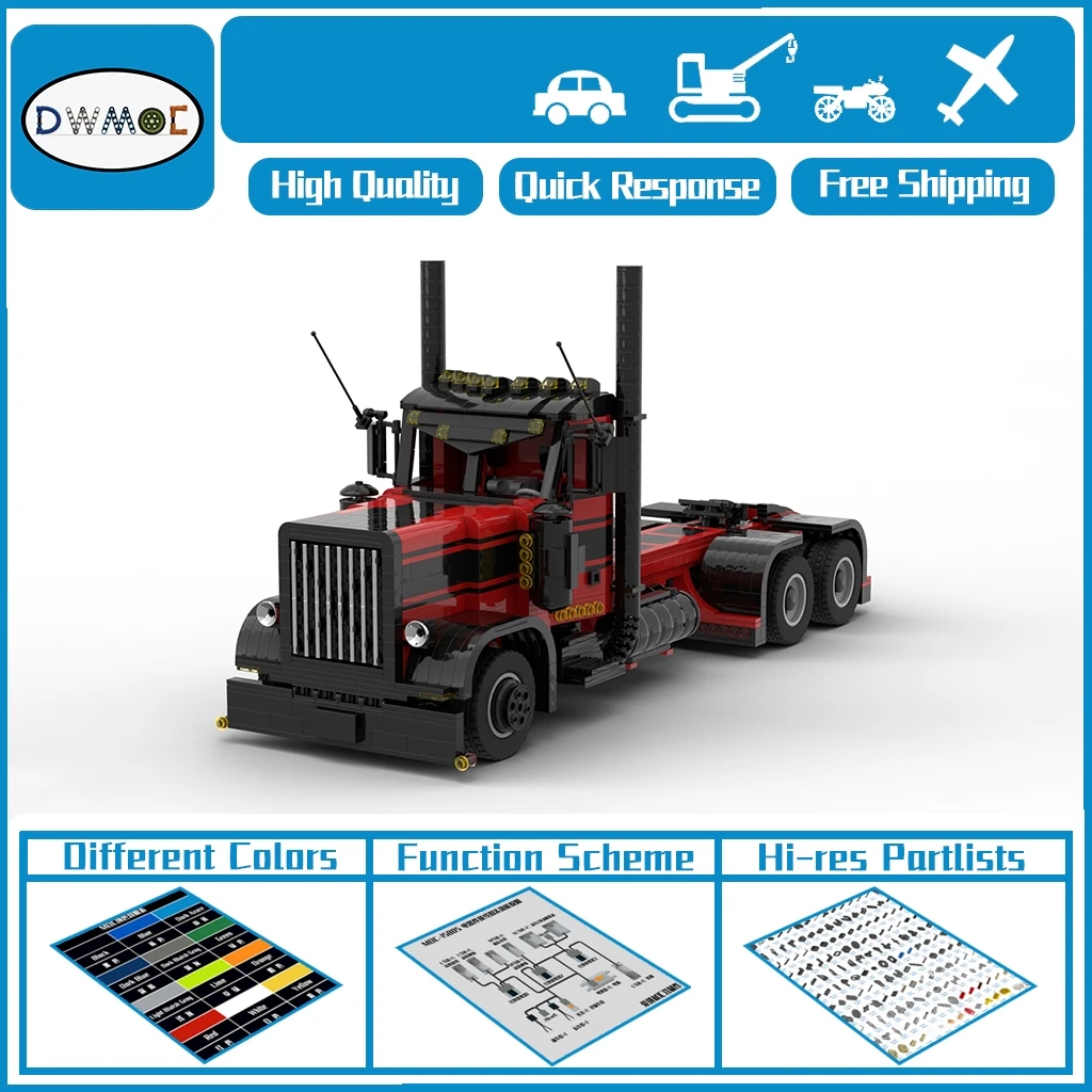 

Moc-32567+MOC-93339 Peter Bildt 389 heavy truck can be assembled with 2307pcs Boy Gift splicing building block technology