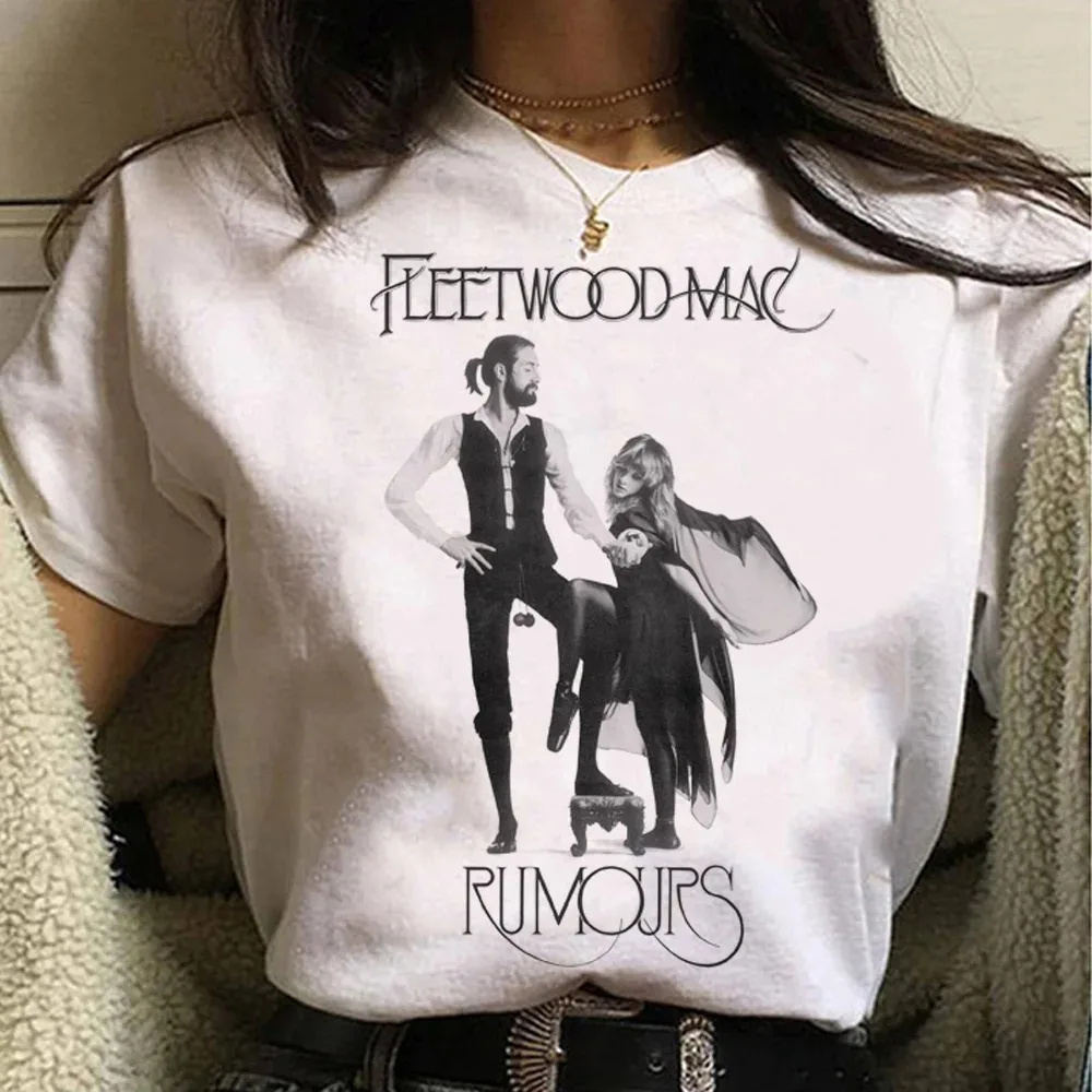 Женская футболка в стиле Харадзюку хлопковая Футболка с принтом Rumours Fleetwood Mac 100%