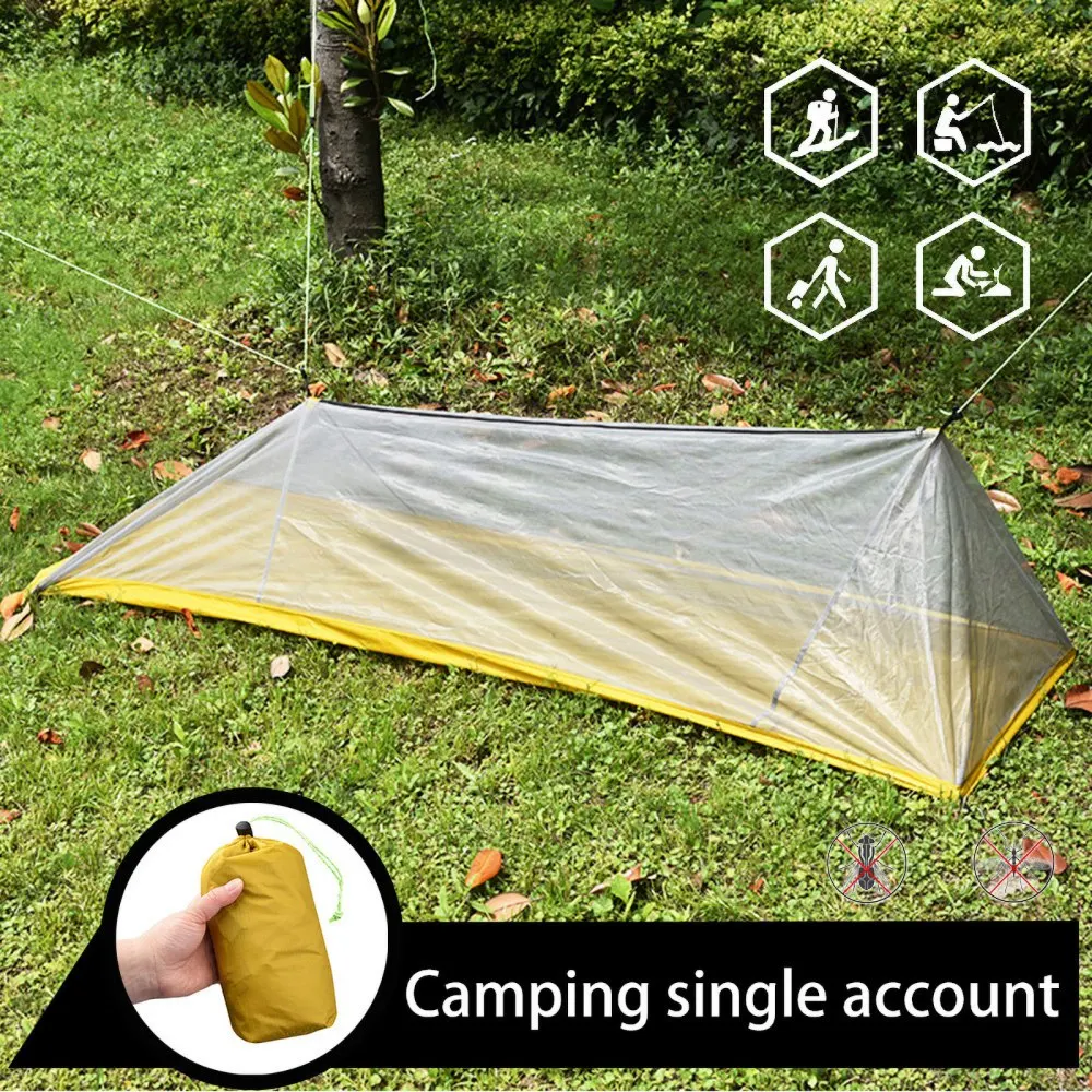 

Ultralight Single Person Bivy Tent Outdoor Single Mesh Tent Easy Storage Waterproof Breathable Single Tent for Camping Hiking