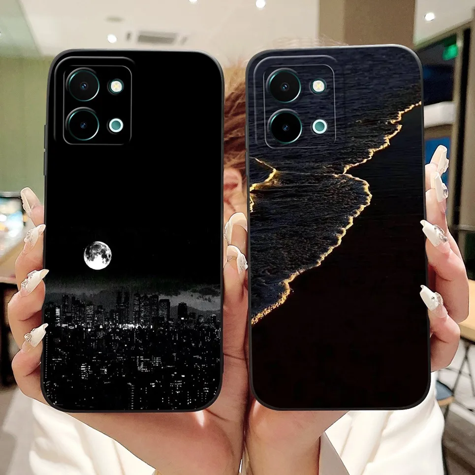 Fashion Painting Back Cover For Vivo Y28 Y28s Y03 Y03t Y18 Y18i Y18e Phone Case Marble Avocado Moon Night Gothic Fundas Soft TPU