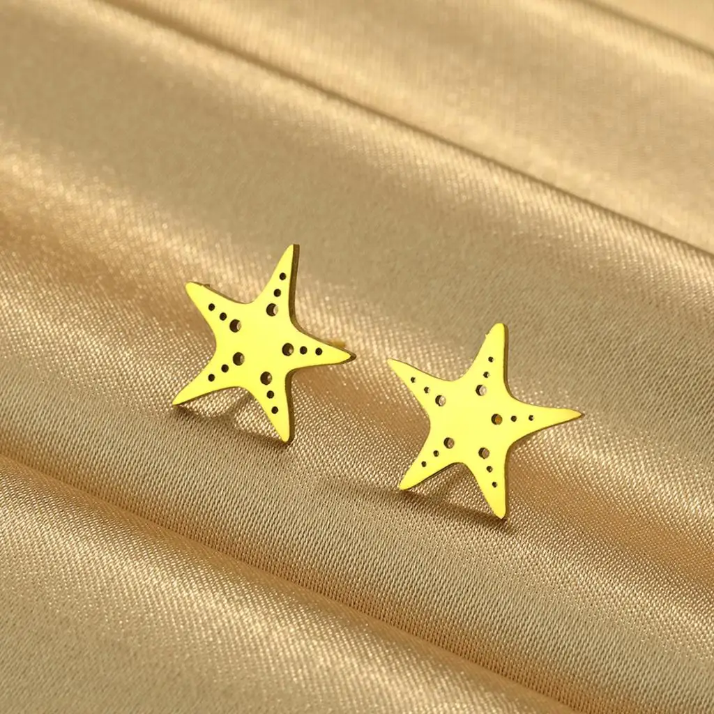 Женские серьги-гвоздики из нержавеющей стали в стиле бохо