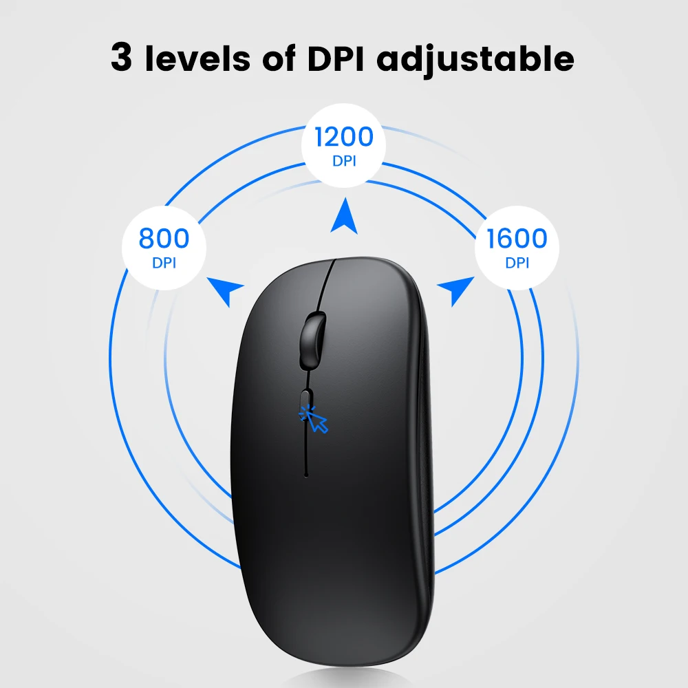 Мышь Компьютерная аккумуляторная беспроводная с поддержкой Bluetooth 2 4 ГГц - купить