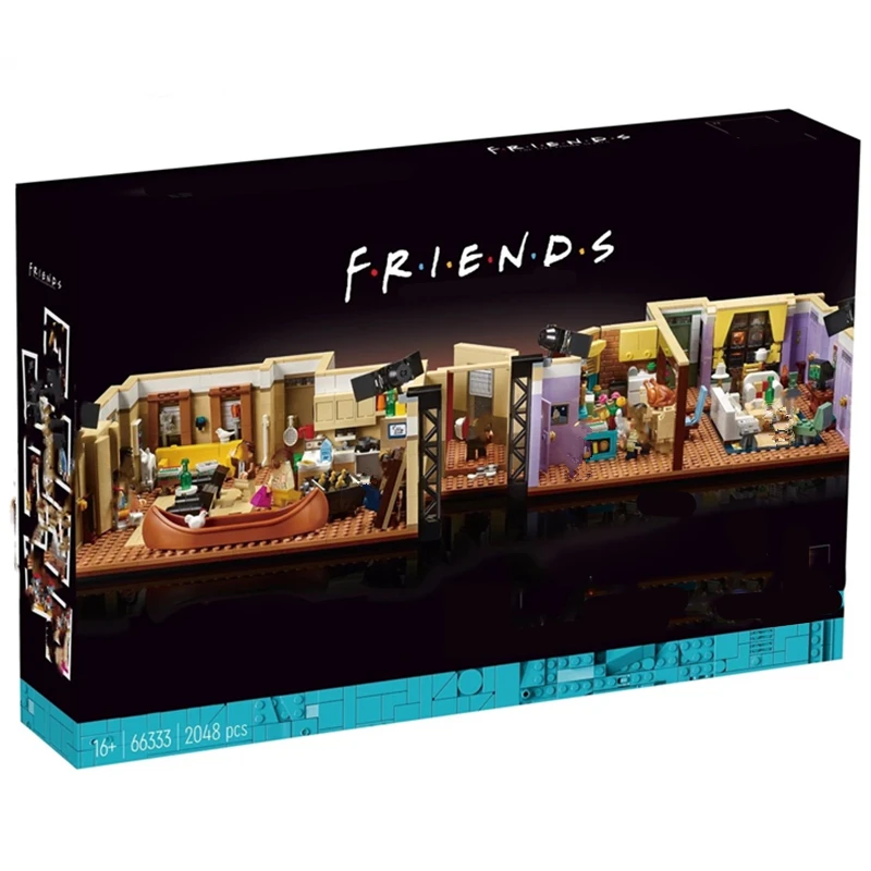 

New 2048PCS 7 Figures American TV Drama Friends Apartments Building Blocks Bricks Educational Toys Gifts 10292