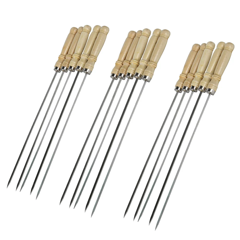 

Marshmallow Stainless Steel Barbecue Stick Kebab Skewers Reusable BBQ Grilling Meat