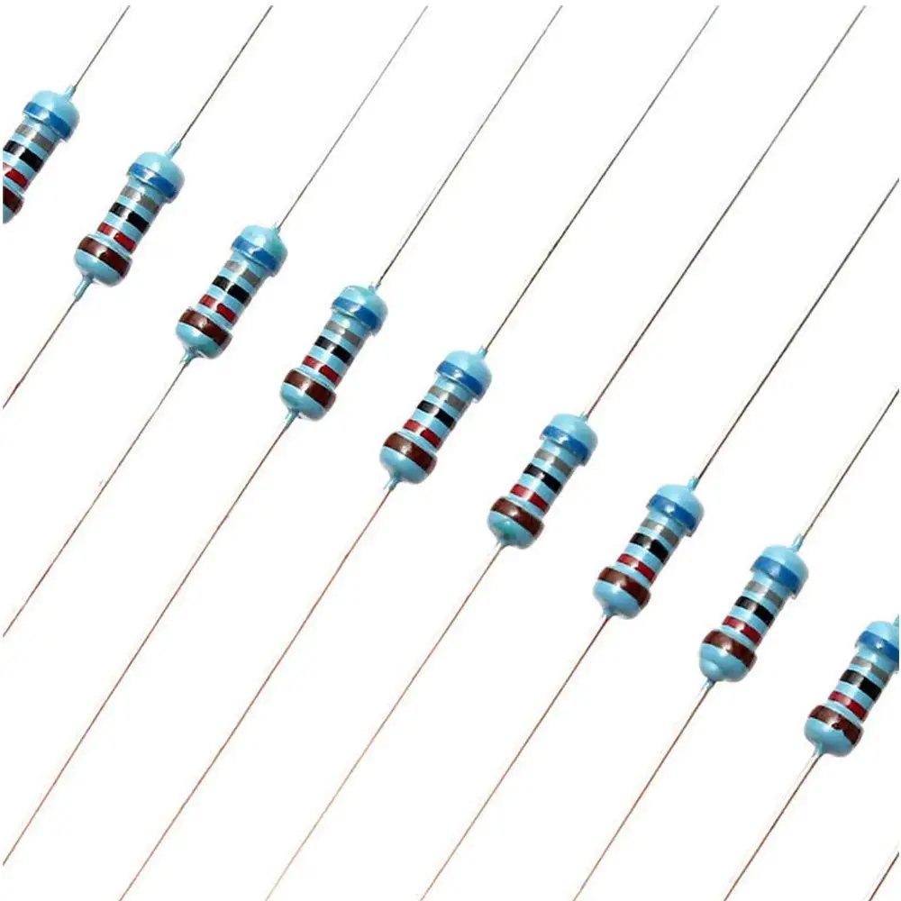 100PCS 1/4W Metal Film Resistor 1% 0.25W Power Resistor0.1~1M 2.2 4.7 10R 47 100 200 220 360 470 680 1K 2.2K 10K 47K 22K 100KOhm