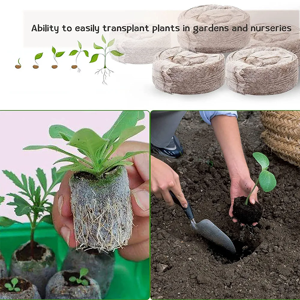 200-20шт. 3см почвы для питомника, цветов, сеянцев, торфяных таблеток для посадки растений в домашнем садоводстве, теплице, горшках инструмента.