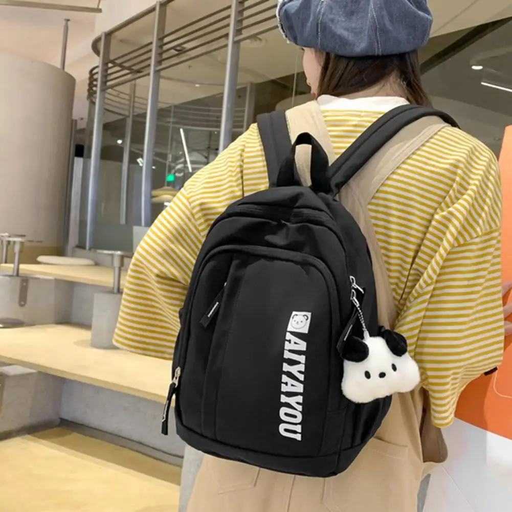 

Washable Casual Backpack Side Pockets Travel Backpack Japanese Style Girls Students Casual Schoolbag Bookbag Book Storage
