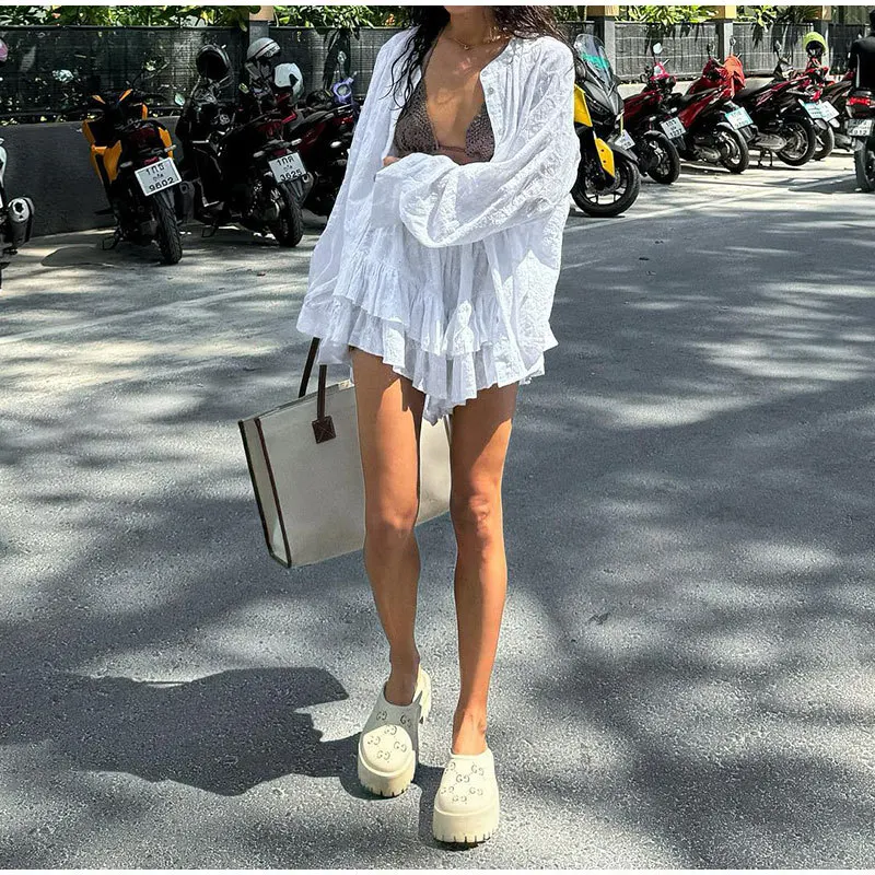 OSEN-хорошее качество повседневный свободный Женский комплект с юбкой-брюками