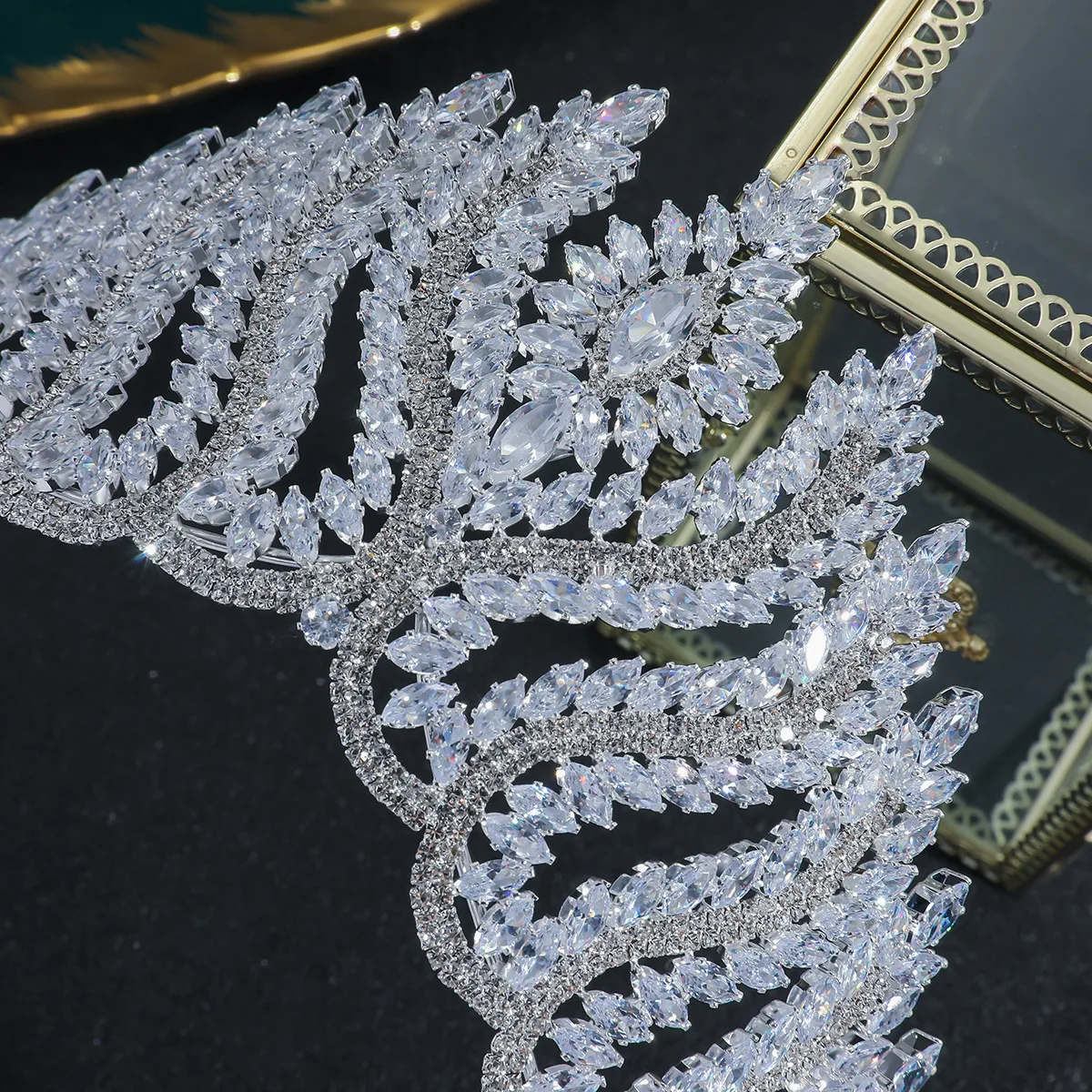 Свадебные короны NiuShuya с фианитами в средневосточном стиле свадебные головные