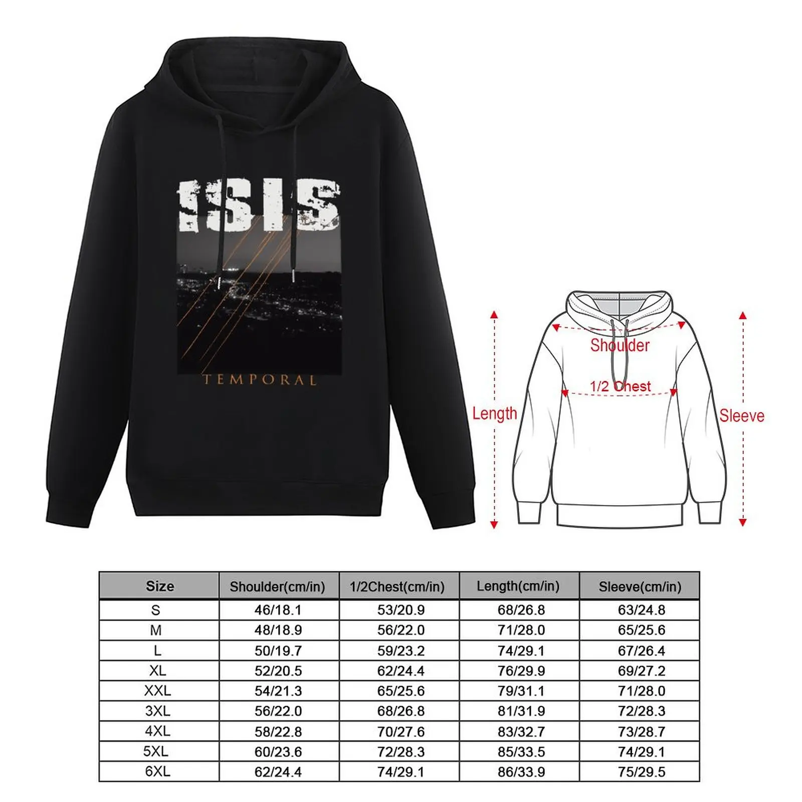 ISIS - Temporal Post Metal Sludge Pullover Hoodie графические футболки мужская одежда для мужчин новые