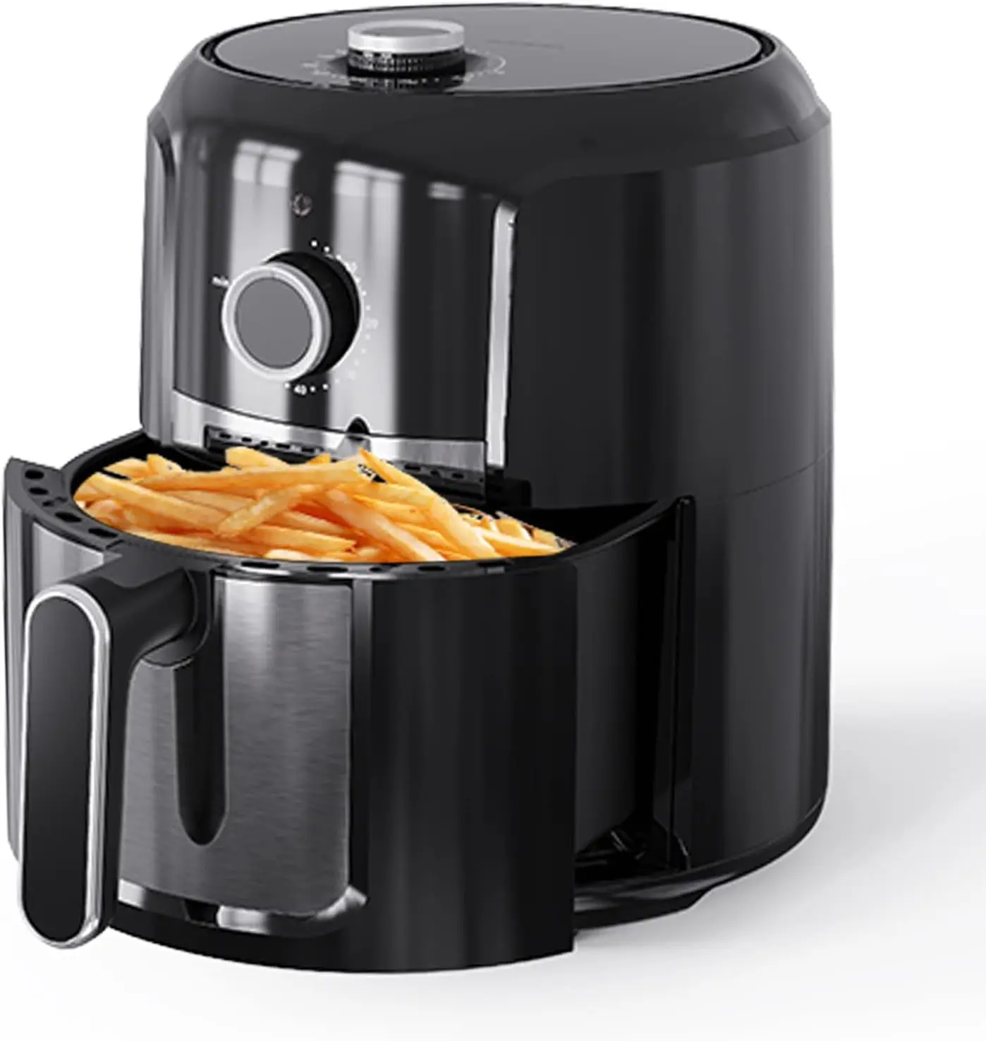 

Air Fryer Oilless Cooker with Temperature and Time Control, 75 Recipes Auto Shut Off Feature, 1-Year Warranty, 1300W (Black)