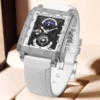 2022 men watch lige luxury square sport waterproof watch for men silicone strap wristwatch quartz watches mens relogio masculino
