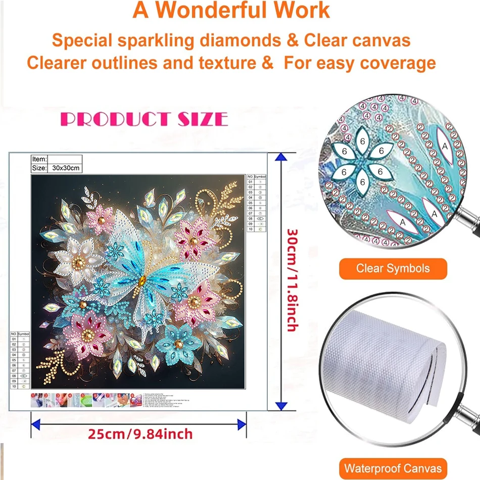 Алмазная живопись наборы для взрослых Бабочка 5D особая форма кристалл бриллиант