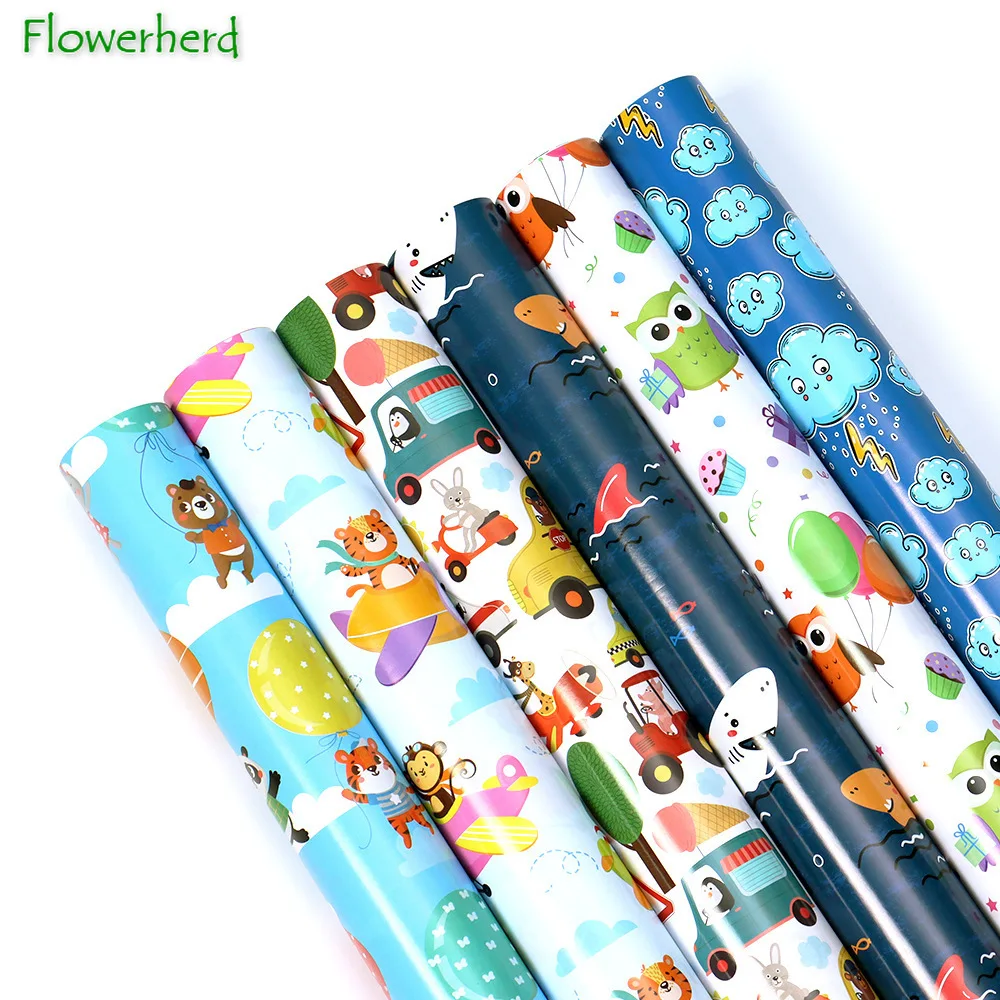 

10pcs/lot Scrapbooking Paper Gift Wrapping Paper Cartoon Thickened Craft Paper Party Supplies Birthday Gift DIY Wrapping Paper