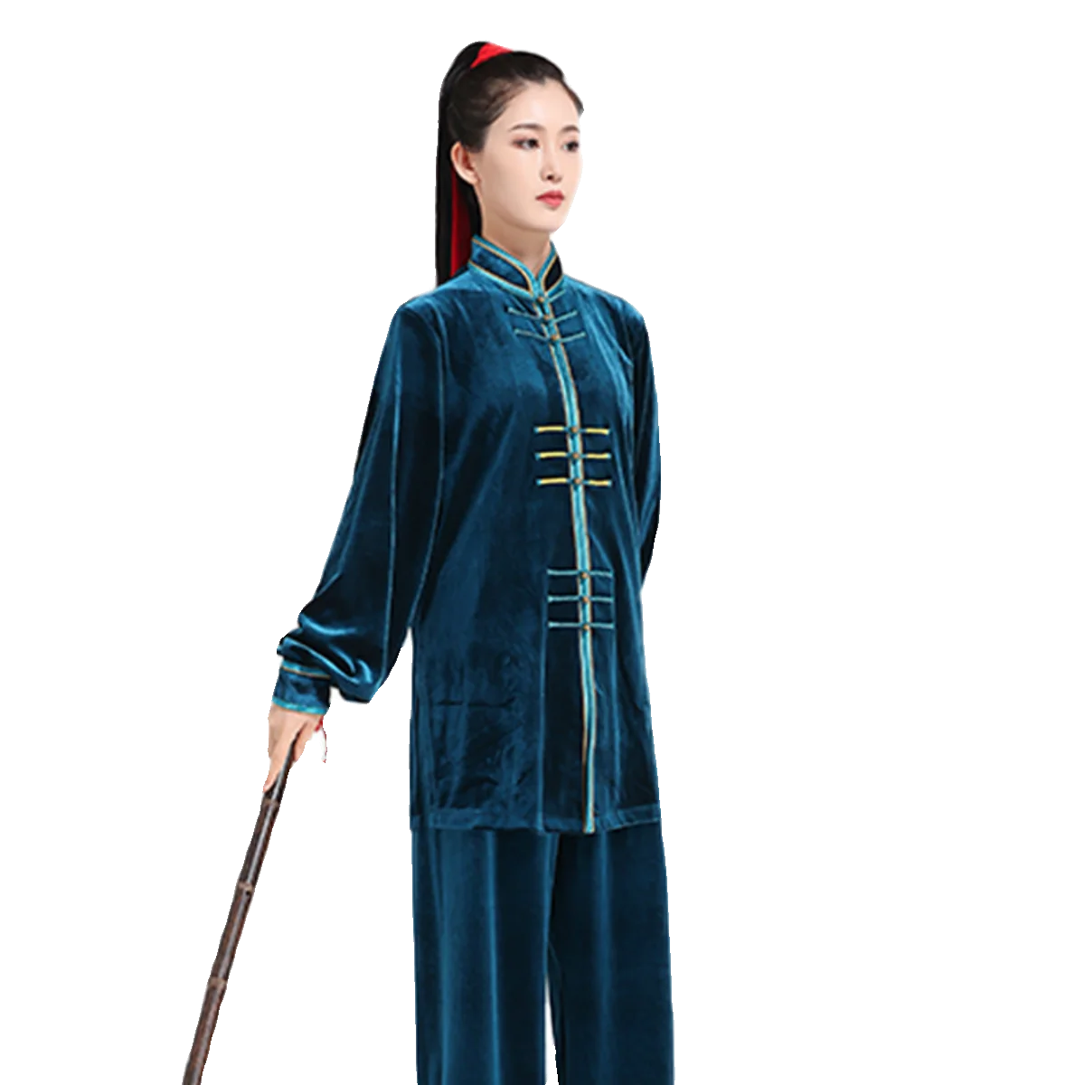 Kun Master утолщенная бархатная форма Тайчи элегантный зимний костюм для боевых