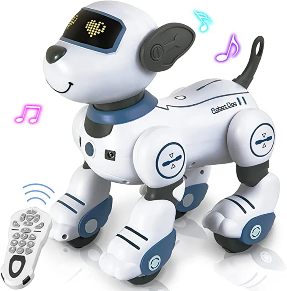

Control Robot Dog RC Robot Electronic Dog Stunt Dog Voice Command Programmable Touch-sense Music Song Robot for Children's Toys