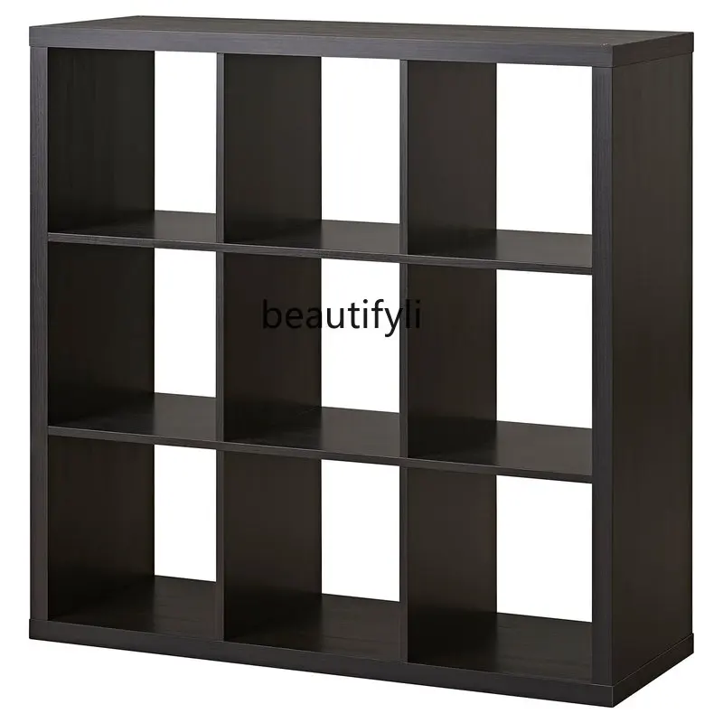 

zq Open Storage 9 Lattice Bookcase Display Cabinet Can Be Matched with Drawer Door Panel