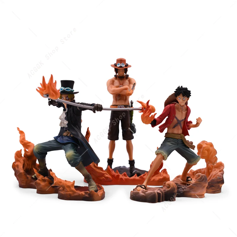 

Аниме фигурки один комплект Обезьяна D Luffy Portgas D Ace Sabo 3 шт. ПВХ экшн-фигурки коллекционные модели игрушки для детей