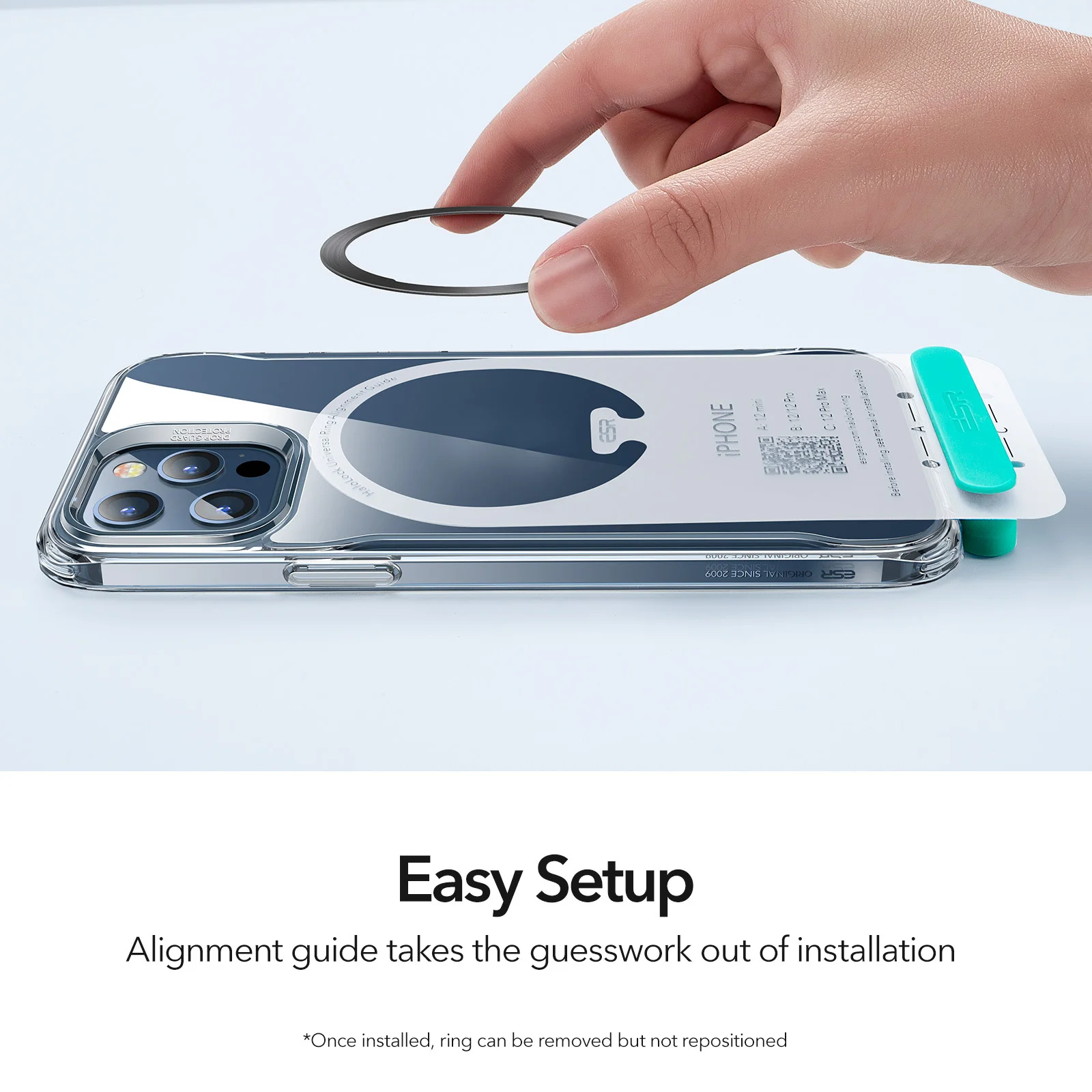 ESR Magnetic Ring for iPhone 13 12 14 Pro Max Metal Ring Sticker for Samsung S22 Ultra for Macsafe Case Compatible with Magsafe