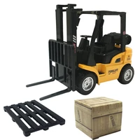 alloy diecast 120 forklift diecast model two position mast raises and lowers simulated light forklift model toy children gifts