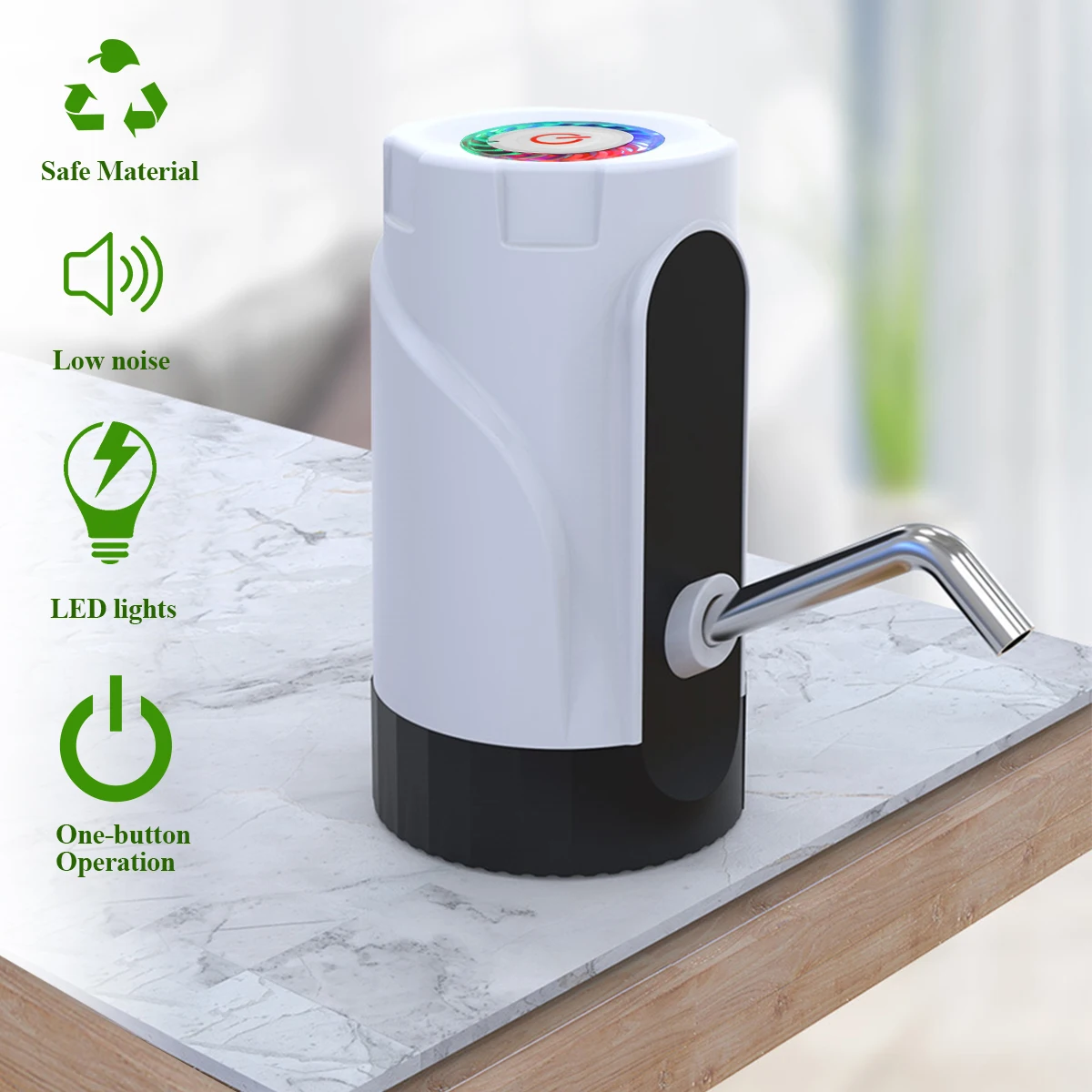 

Household Water Bottle Pump, USB Charging Automatic Drinking Water Pump Portable Electric Water Dispenser Water Bottle Switch