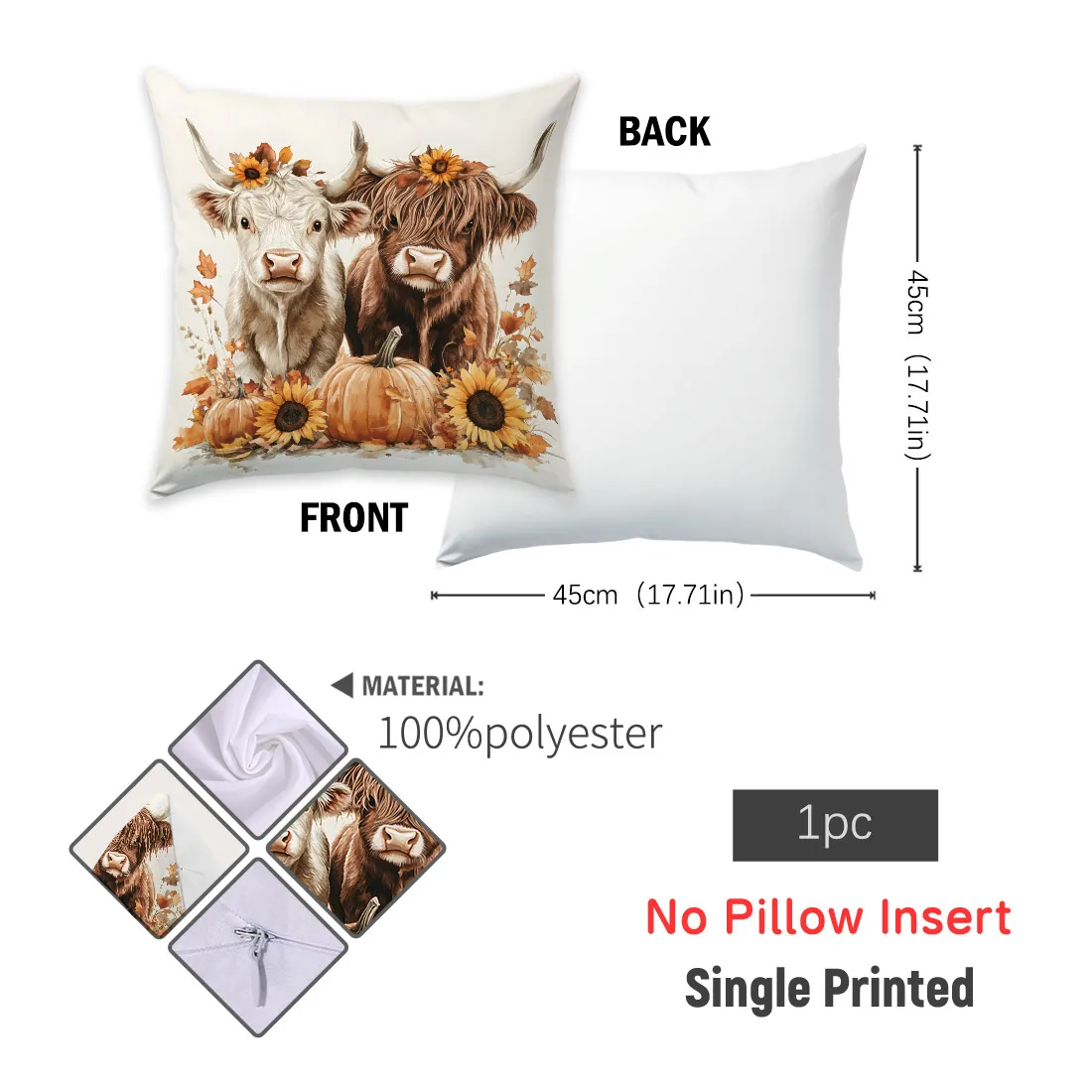 

Наволочка Nishello FALL 45*45 см