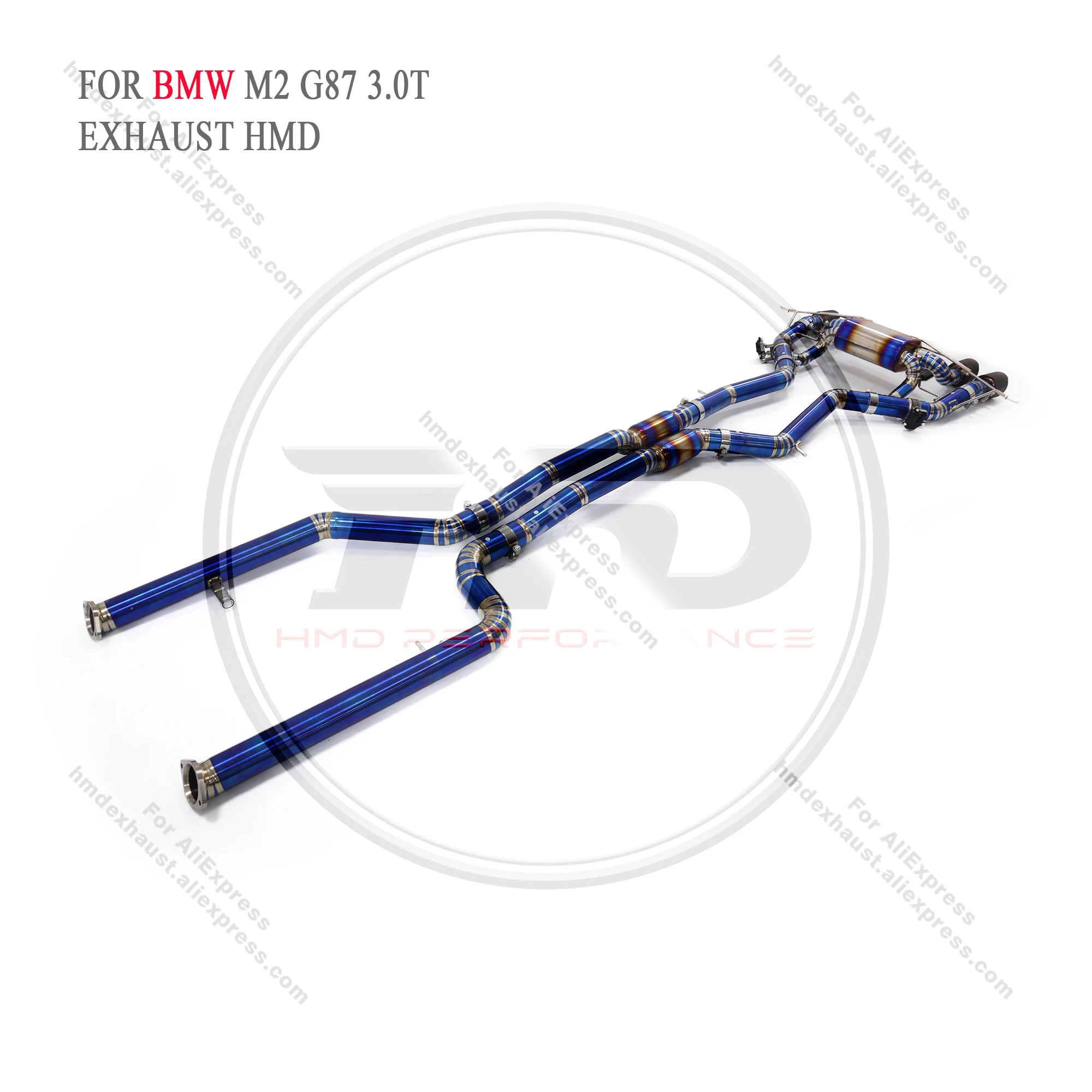 Выхлопная система HMD Titanium Catback для BMW M2 G87 3 0 T 2023 + глушитель с клапаном