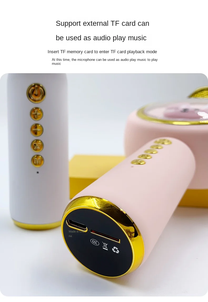 TWS Bluetooth-совместимый микрофон для караоке Беспроводной Глушитель/волшебный звук